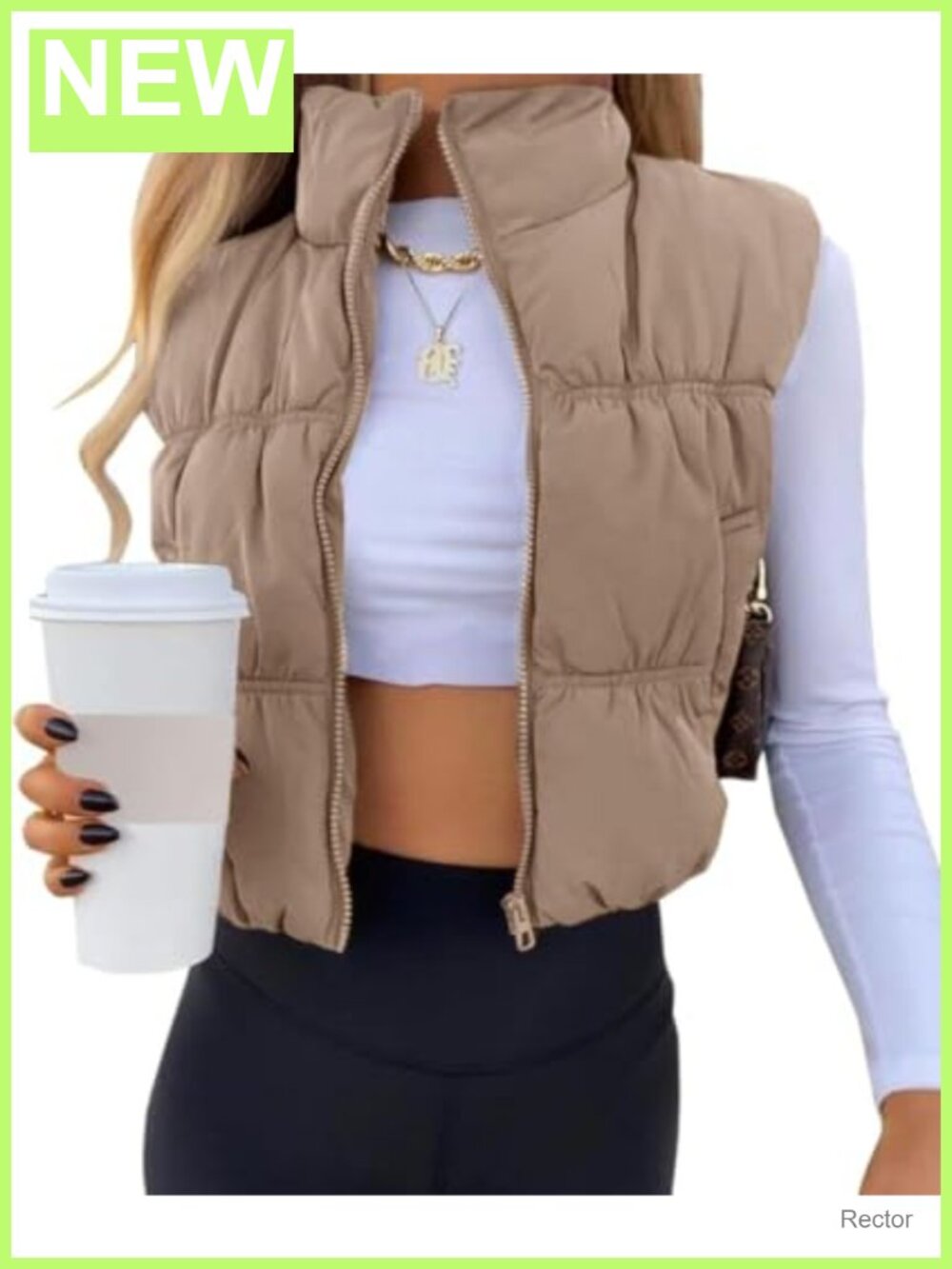Womens Cropped Puffer Vest Lightweight Quilted Sleeveless Zip Warm Outerwear
